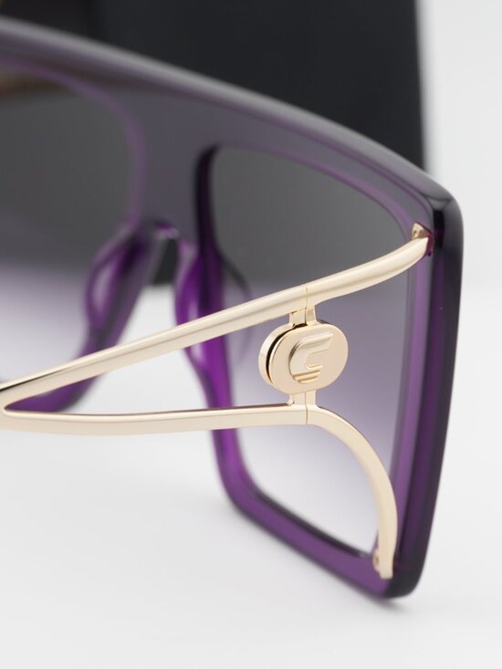 Carrera CA UNICA/SE 0B3V KM Square Sunglasses - Violet / Grey Mirror main image 6